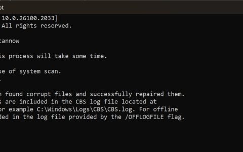 微软承认Windows 11 24H2存在SFC诊断程序问题 将于11月修复